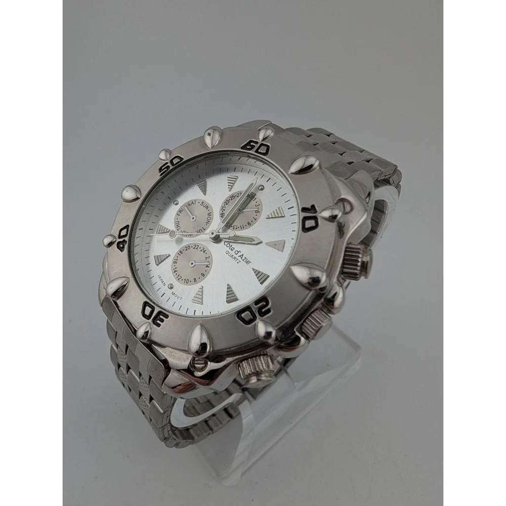 Cote D'Azur Watch Men 44mm Case Rotating Bezel 8